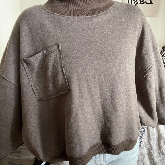 NWT Free People Rae Pullover / Wild Truffle - Picture 3 of 13